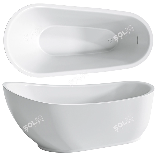 ABBER AB9288 Acrylic Bathtub 3D model image 1