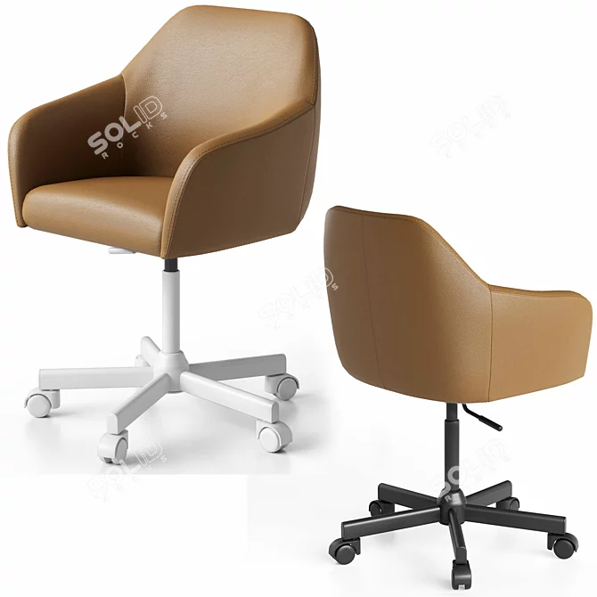 Swivel Chair with Color Customization 3D model image 2