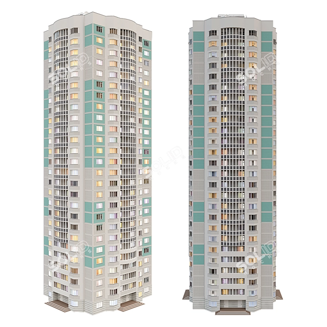 25-Story KOPA Tower 3D model image 1