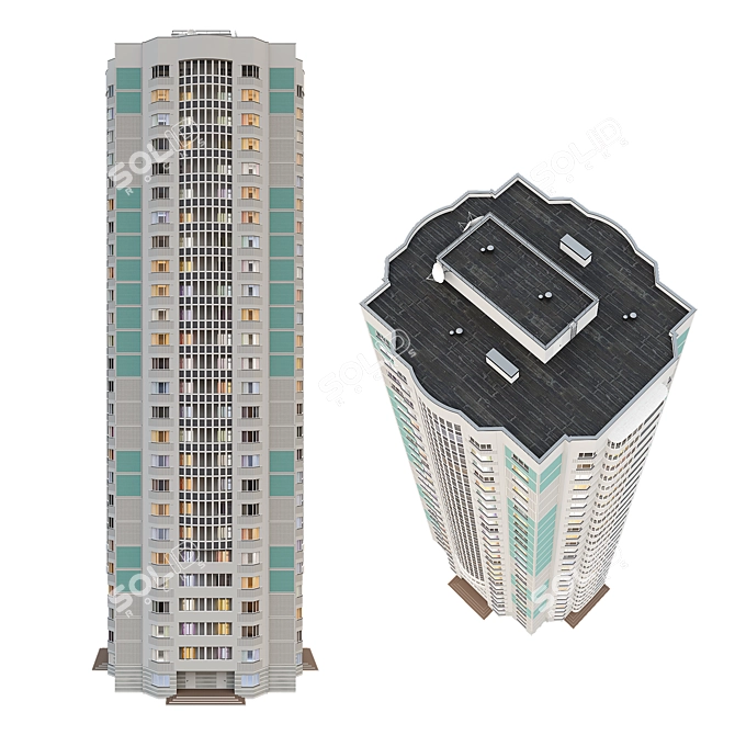 25-Story KOPA Tower 3D model image 2