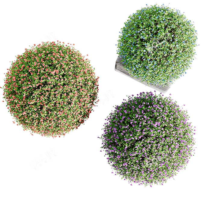 Artificial Topiary Ball Bush 2 3D model image 2