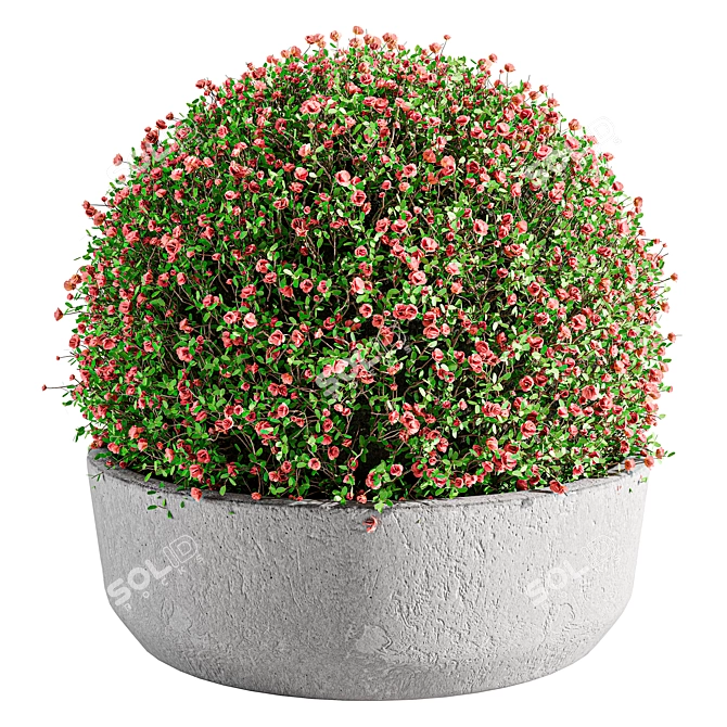 Artificial Topiary Ball Bush 2 3D model image 3