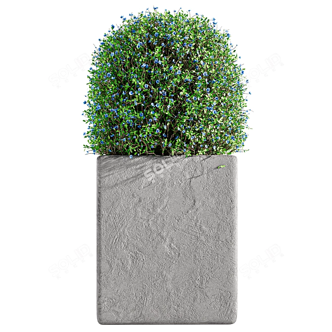 Artificial Topiary Ball Bush 2 3D model image 5