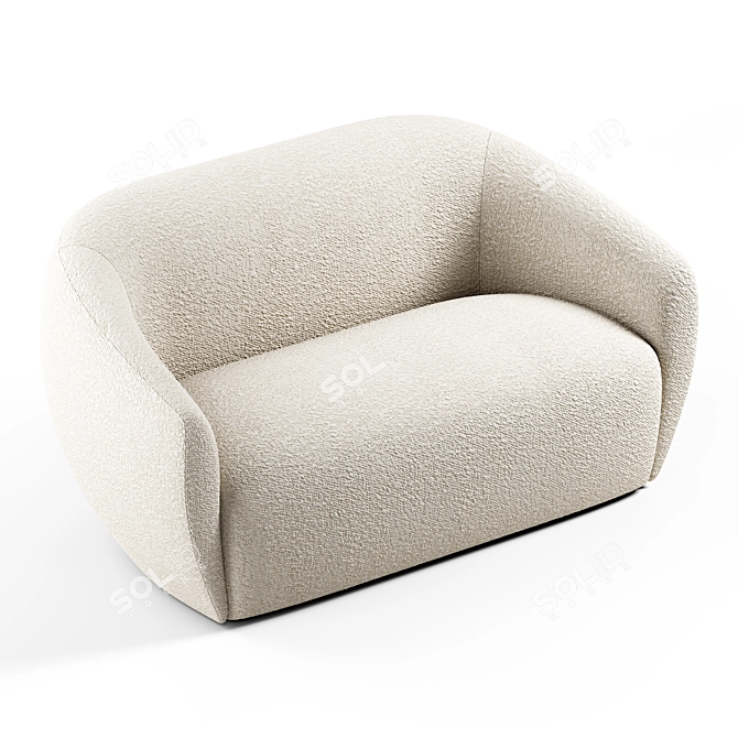 Seamless Textured Lobby Sofa Model 3D model image 1