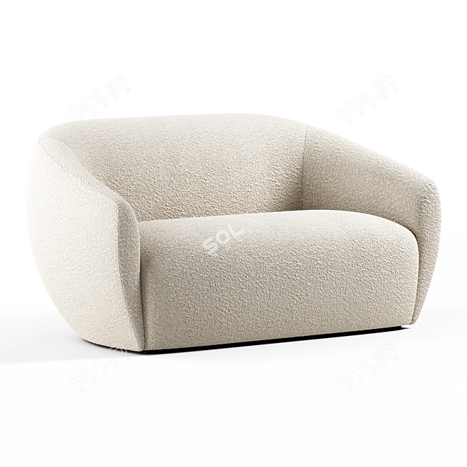 Seamless Textured Lobby Sofa Model 3D model image 3