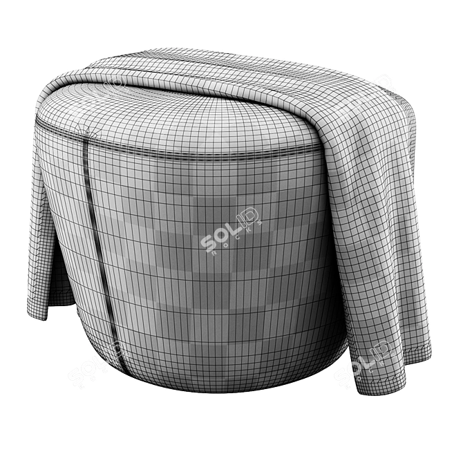 Contemporary Beat Pouf Andreu World 3D model image 3