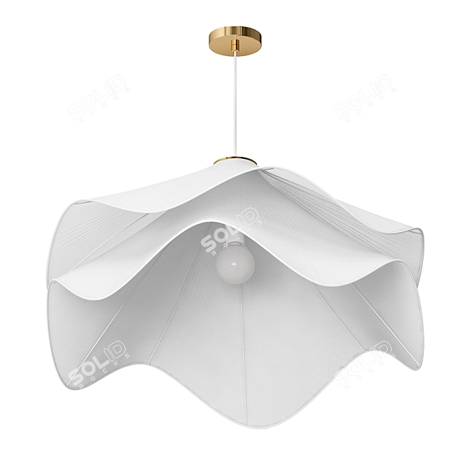 Modern Fabric Pendant Chandelier 3D model image 4