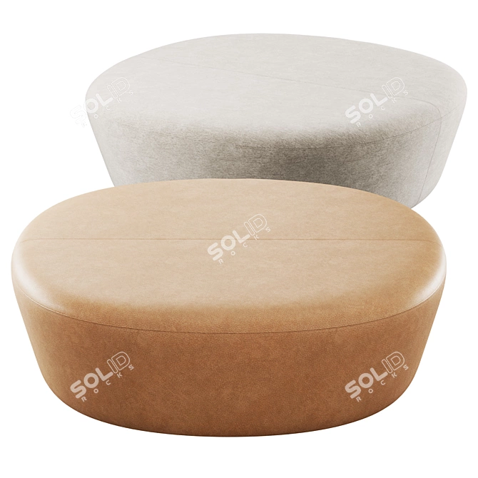 Modern Beat Pouf by Andreu World 3D model image 2