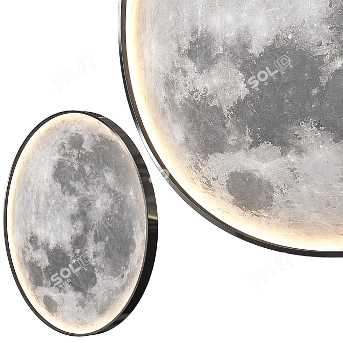 Luminous Moon Wall Light 3D model image 6