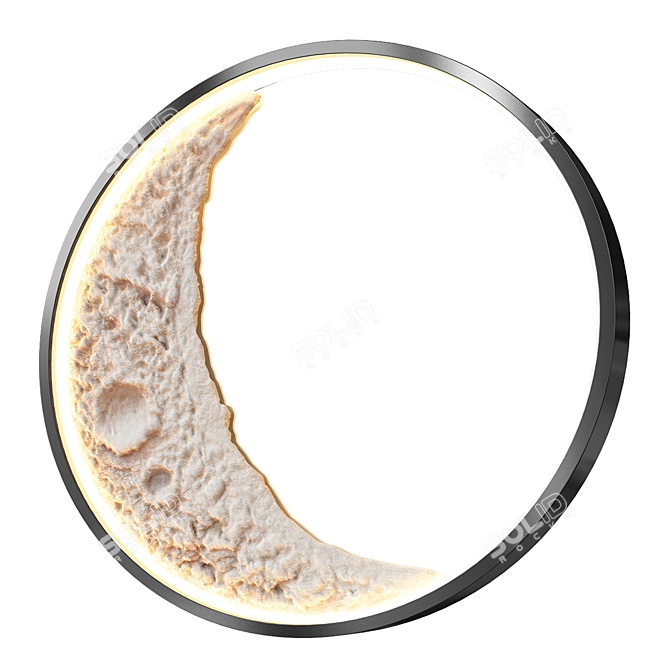 Luminous Moon Wall Light 3D model image 7