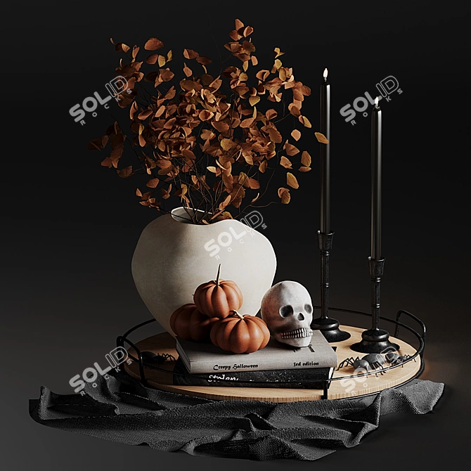 Halloween Decor Set 05 - Quality Models 3D model image 2