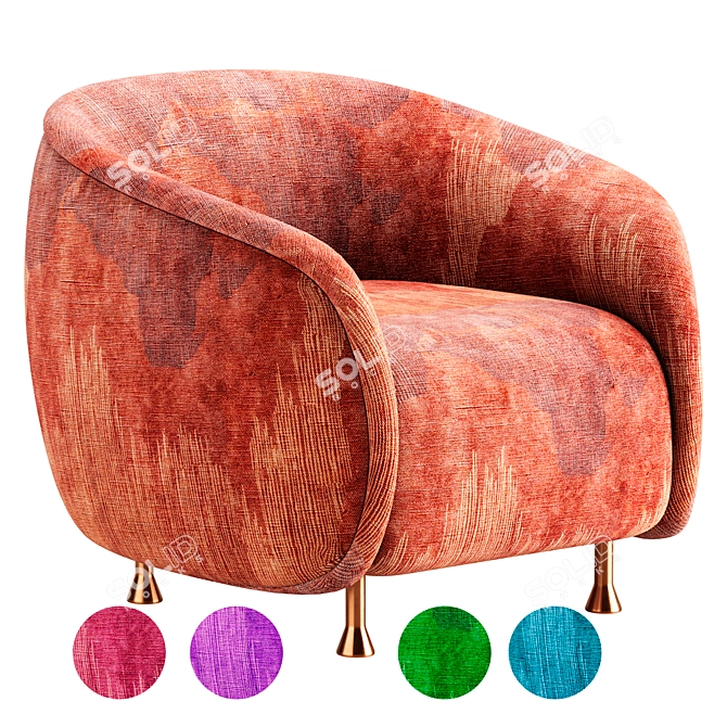 Luxury Lucien Chair 3D Model 3D model image 1