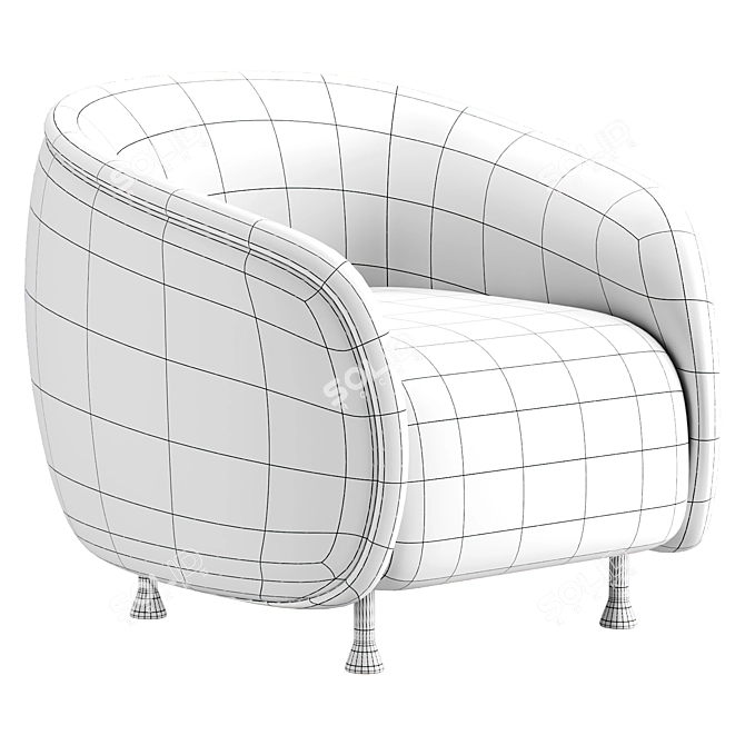 Luxury Lucien Chair 3D Model 3D model image 6