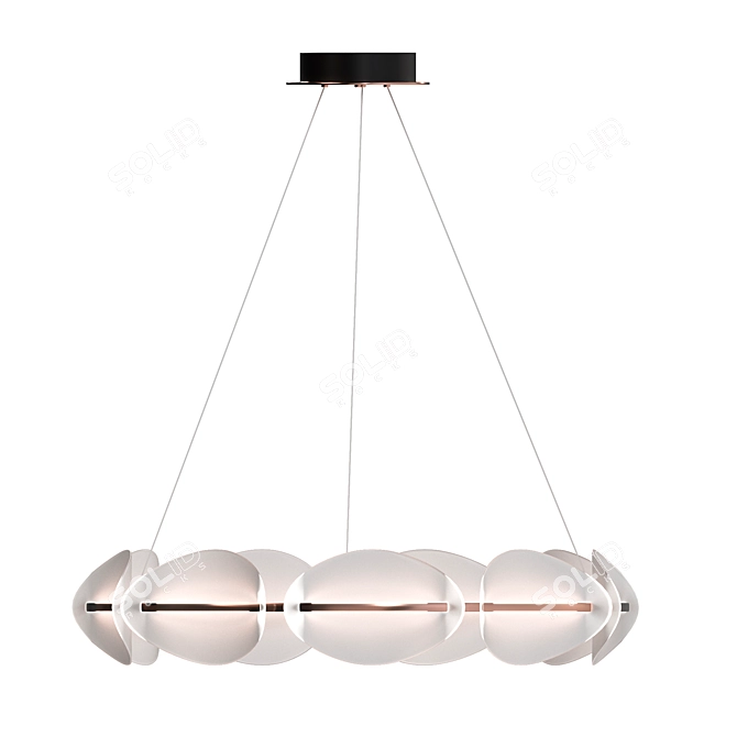 Modern LED Luminaire Chandelier 3D model image 2