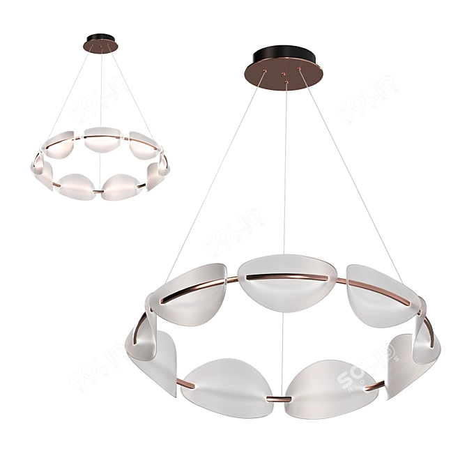 Modern LED Luminaire Chandelier 3D model image 3