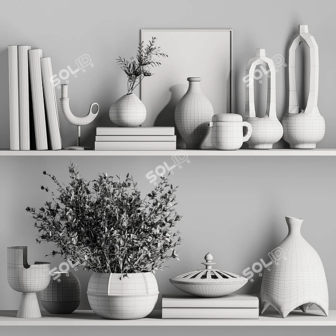 Title: High-Quality 3D Decor Set 3D model image 4