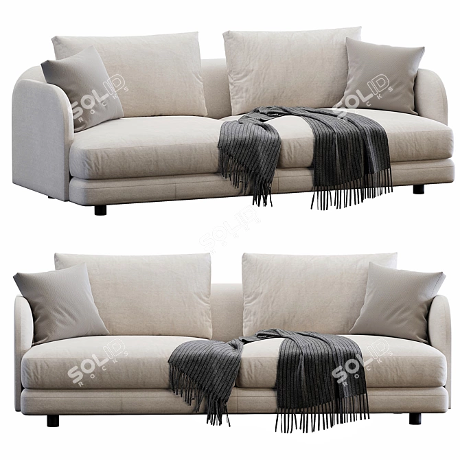 Modern Italian Avalon Sofa Set 3D model image 2