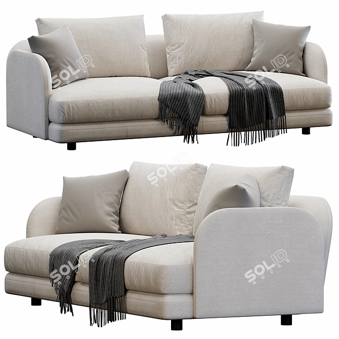 Modern Italian Avalon Sofa Set 3D model image 5