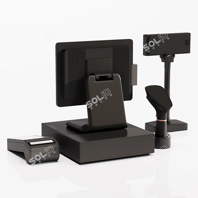  All-In-One POS System Package 3D model image 3