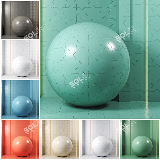 Equipe Porto Ceramics Texture Set 3D model image 1