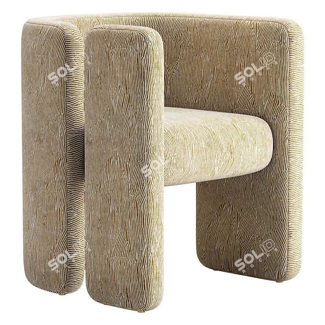 Contemporary Fairfax Chair Left Facing 3D model image 5