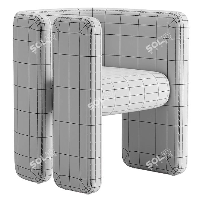 Contemporary Fairfax Chair Left Facing 3D model image 6