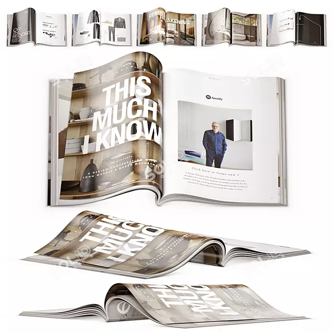 Architectural Design Magazines Set 3D model image 1