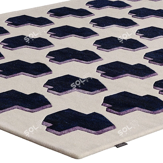 Finest Keith Blue Rug - Benuta 3D model image 4