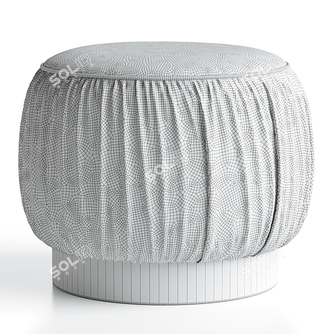 Modern Boho Pouf Exported FBX 3D model image 3