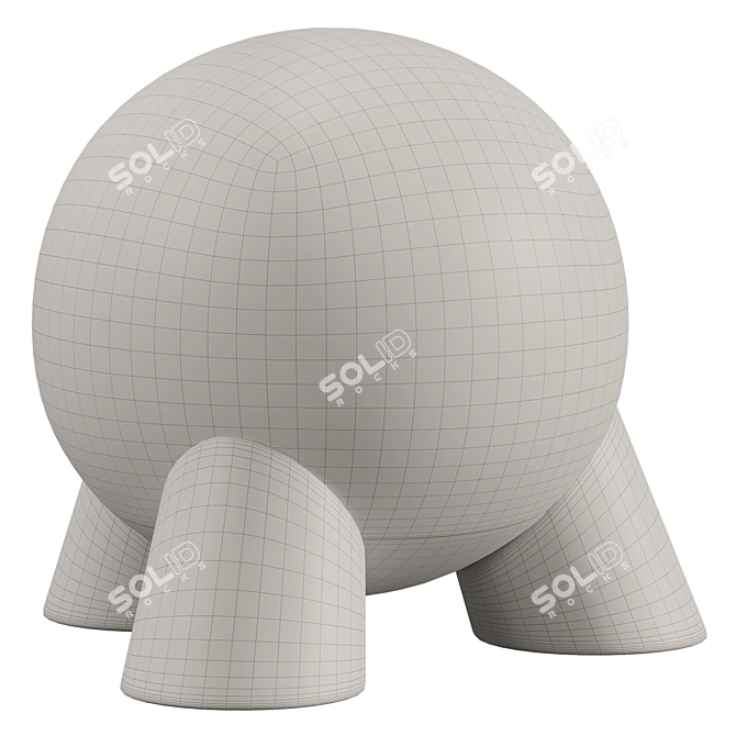 Sleek Atlas Stool Design 3D model image 6