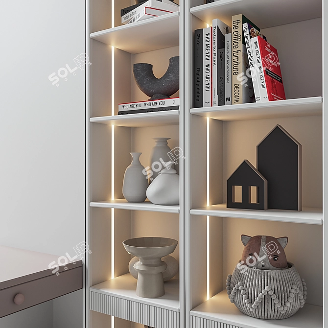 Custom Kids Shelf, 3ds Design 3D model image 3