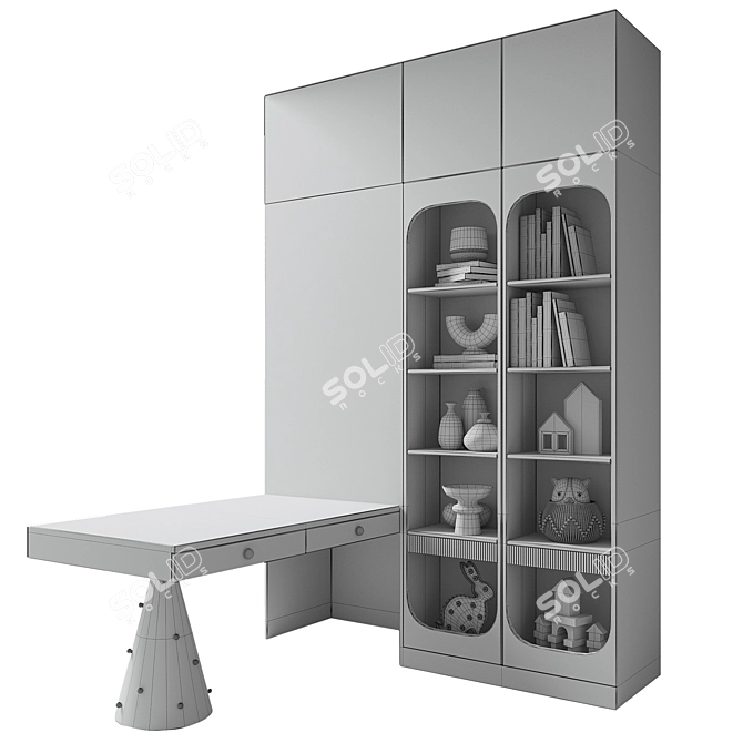 Custom Kids Shelf, 3ds Design 3D model image 4