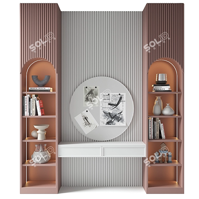  Custom Kids Shelf 3D Model 3D model image 1