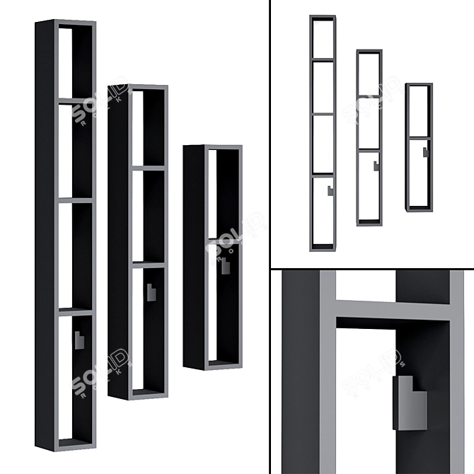 LALIS Vertical Shelf Collection 3D model image 1