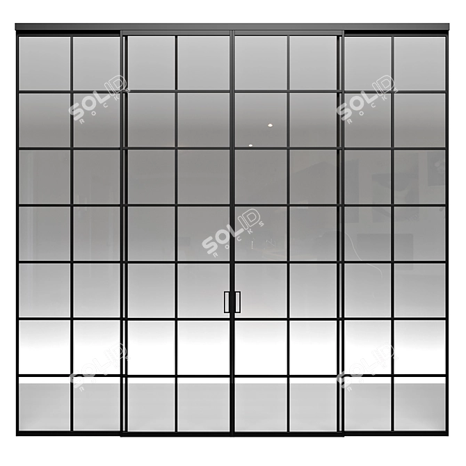 Aluminum Partitions Formato Height Varying 3D model image 2