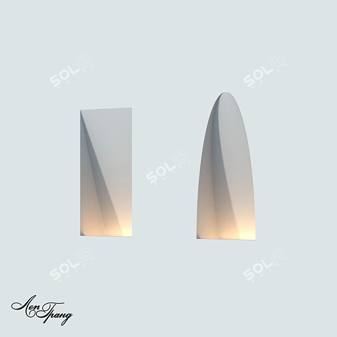 Custom Gypsum Recessed Lights 3D model image 4
