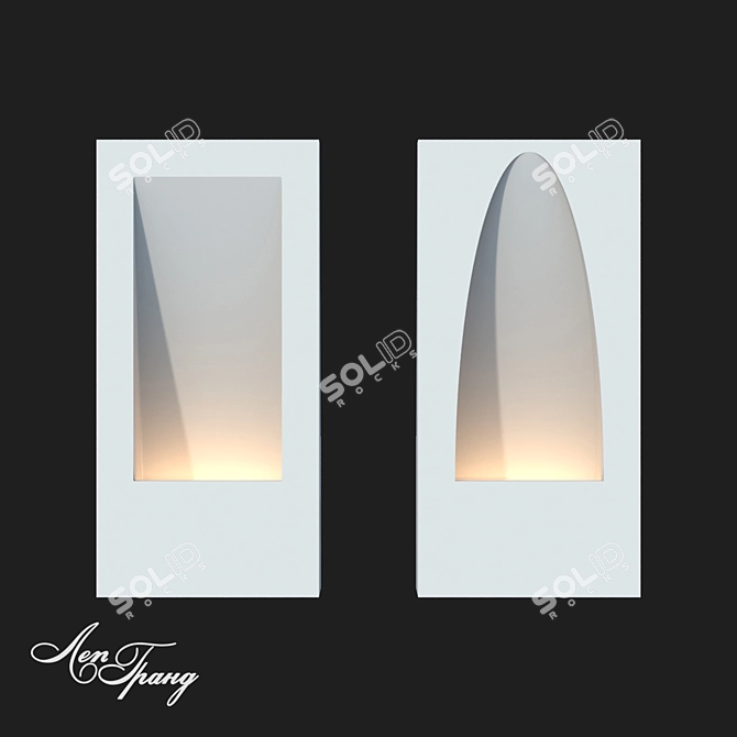 Custom Gypsum Recessed Lights 3D model image 5