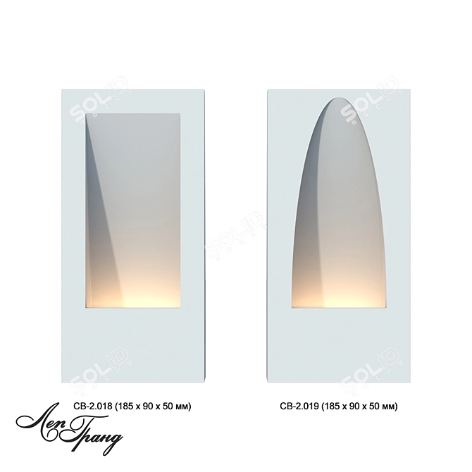 Custom Gypsum Recessed Lights 3D model image 7