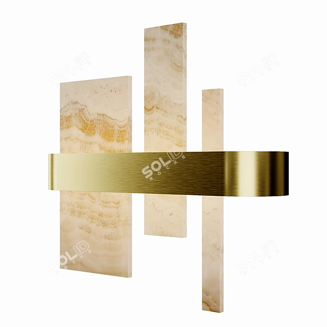 Onyx Metal Wall Sconce 3D model image 1