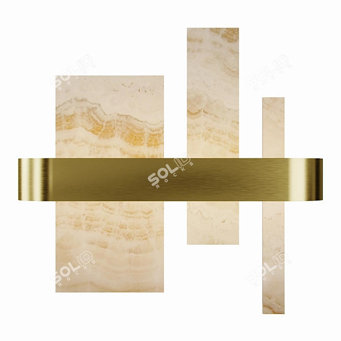 Onyx Metal Wall Sconce 3D model image 3