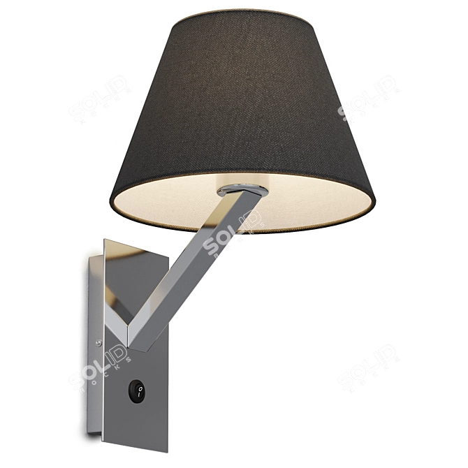 Modern Steel Wall Lamp Light 3D model image 3