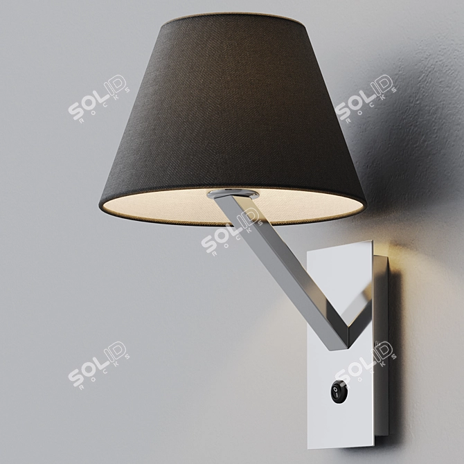 Modern Steel Wall Lamp Light 3D model image 6