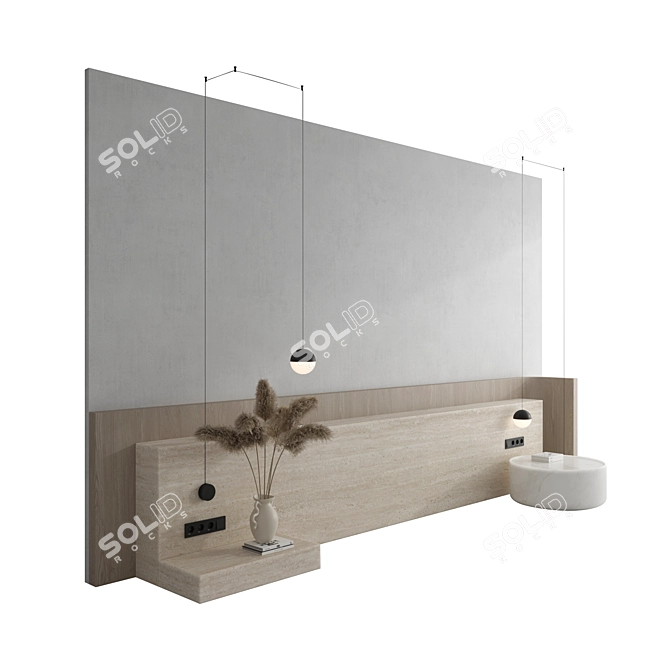 Modern 3D Wall Panel Set 3D model image 2