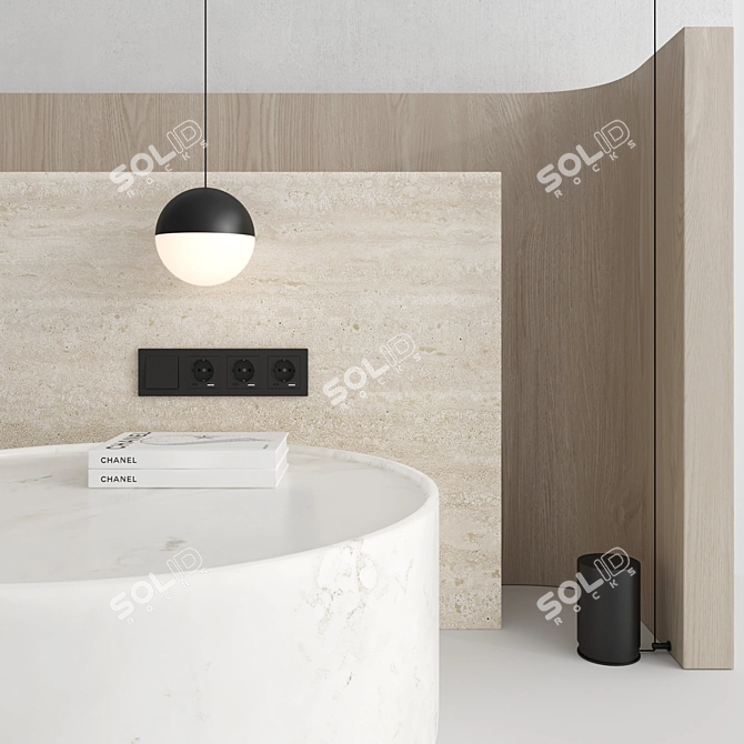 Modern 3D Wall Panel Set 3D model image 3