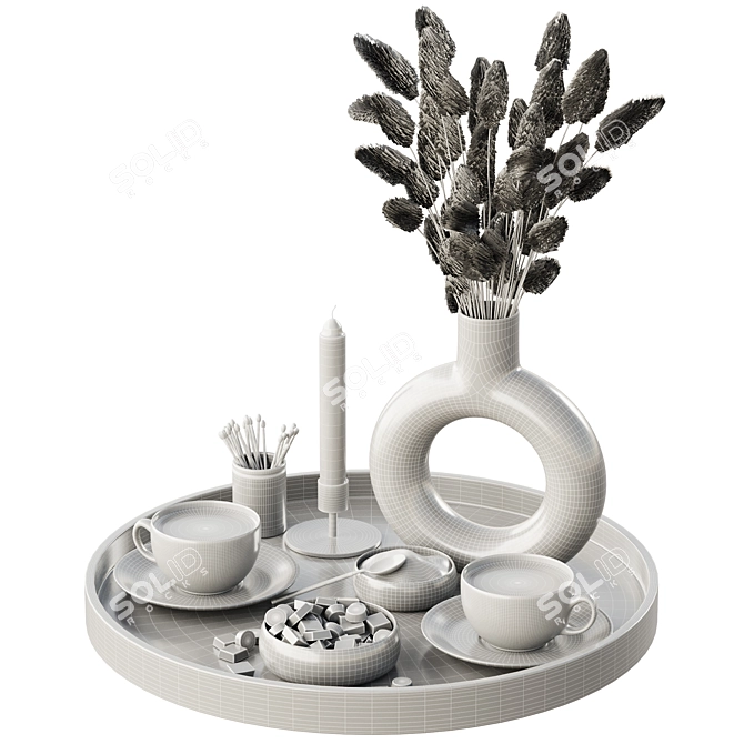 Elegant Tableware Set 2018, 3DS Max & FBX, Rendered in Corona & V-Ray 3D model image 2