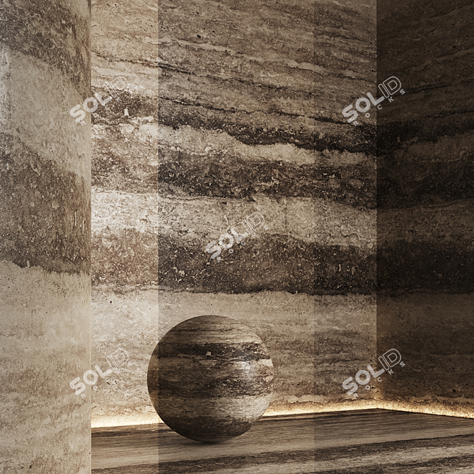 12 Seamless Travertine Stone Textures 3D model image 4