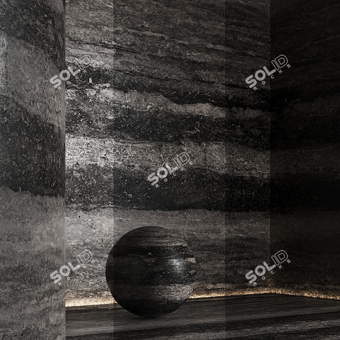 12 Seamless Travertine Stone Textures 3D model image 5