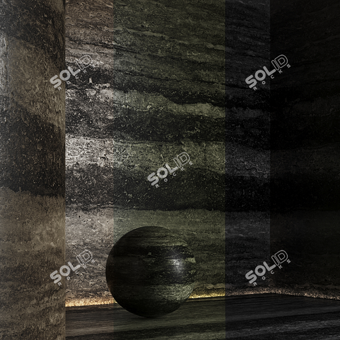 12 Seamless Travertine Stone Textures 3D model image 6