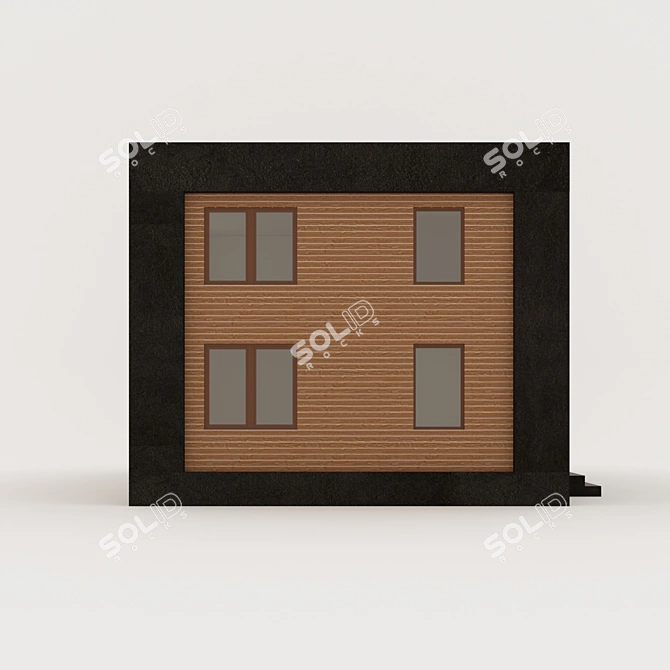 Modern Flat Roof House 109m² 3D model image 3