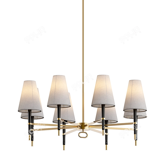 Modern Ventana 8-Light Chandelier 3D model image 1